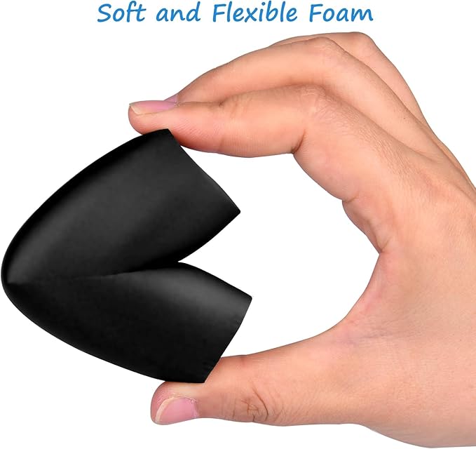 8-Pack Corner Protector Baby To Baby Proof Corners And Edges; Table Corner Covers Baby Safety, Soft Rubber Foam Cushion Corner Guards, Child Proofing Pads, Table Corner Protectors For Furniture, Black