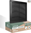 Vent Systems 8" x 8" Inch (Opening Dimensions) - Pack of 10 - Plastic Black Soffit Vent Cover - Flat Square Air Vent Grille - Air Vent Deflector - HVAC 10" x 10" Inch (Overall Dimensions)
