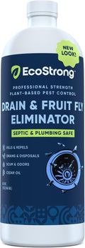 Fruit Fly Drain Treatment | Drain Fly Eliminator | Eliminates Gnats, Sewer Flies and More - Works in All Drains - 32 Fl Oz