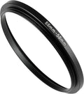 55-58mm Metal Step-Up/Down Ring Adapter Compatible with Mirrorless Cameras DSLR Lens, UV CPL ND Filter Thread Converter, Black