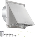 6 Inch Wall Vent with Screen and Damper,304 Stainless Steel Outdoor Wall Exhaust Vent Cover,6in Dryer Vent Cover Outside,Exterior Wall Vent Hood Cap for Dryer,Kitchen Range Hood,Bathroom Air Vent