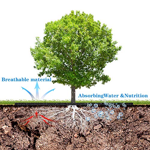 EBaokuup 8 Pack 24.5 Inch Non-Woven Tree Mulch Ring - Degradable Tree Protector Mat, Reusable Tree Weed Barrier Mat for Weed Control Root Protection - size: 24.5 Inch