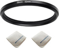 58mm Lens to 52mm Camera Lens Adapter 58mm to 52mm Step Down Ring Adapter Ring for All Brands of UV ND CPL, with Premium Lens Wiping Cloth 2 Pack (58mm-52mm)