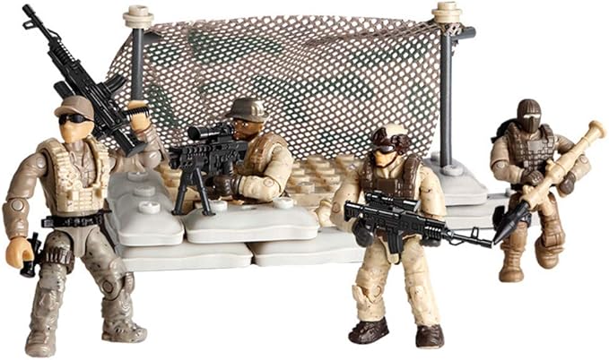 YEIBOBO ! Special Forces Mini Action Figure with Military Weapons and Accessories (Vanguard Team XJ-991)