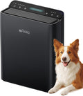 Afloia Air Purifier for Home Large Room Bedroom Up to 2000Ft² with PM2.5 Air Quality Monitor Smart Auto Mode, Washable Pre Filter Cleaner for Pet, Black