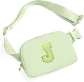 Gitus Gifts for 8 9 10 11 12 Year Old Girls Belt Bag Fanny Pack Crossbody Bags with Initial Letter Patch Cute Stuff Birthday Gifts for Teen Girls Women Personalized Trend Stuff (Light Green-J)