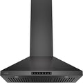 Wall Mount 36 Inch Range Hood 900 CFM, Ductless/Ducted Convertible, 3-speed Gesture Sensing & Touch Control, Black Painted Stainless Steel Vent Kitchen Hood with Permanent Baffle Filters