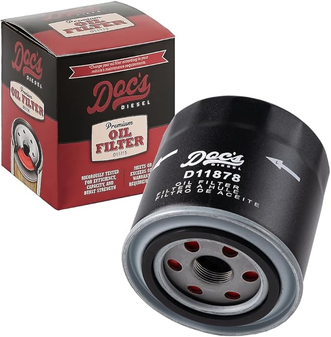 Doc's Diesel Oil Filter 12-Pack D11878-12 | Compatible with Chevrolet/GMC 6.6L Duramax 2500HD, 3500HD 2020+ | Replaces PF26