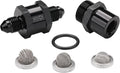 3AN Inline Fuel & Oil Feed Filter Set with 30 80 150 Micron Elements Aluminum Black