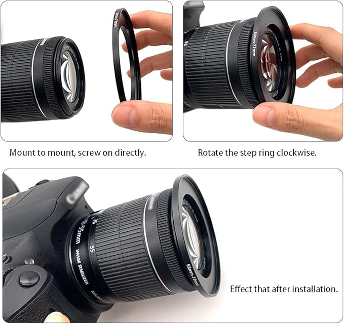 95 to 86mm Metal Step Rings/ 95mm to 86mm Step Down Ring Filter Ring Adapter for 95mm Camera Lens & 86mm UV CPL ND Filters Hoods Caps LingoFoto FS2067