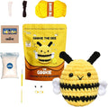 THE GOOKIE Amigurumi Crochet Kit for Beginners – DIY Crochet Kit with Yarn, Hook, Eyes & Stuffing – Easy Starter Set with Video Tutorials – Cute Plush Toy Craft Gift for Kids, Teens & Adults (Bee)