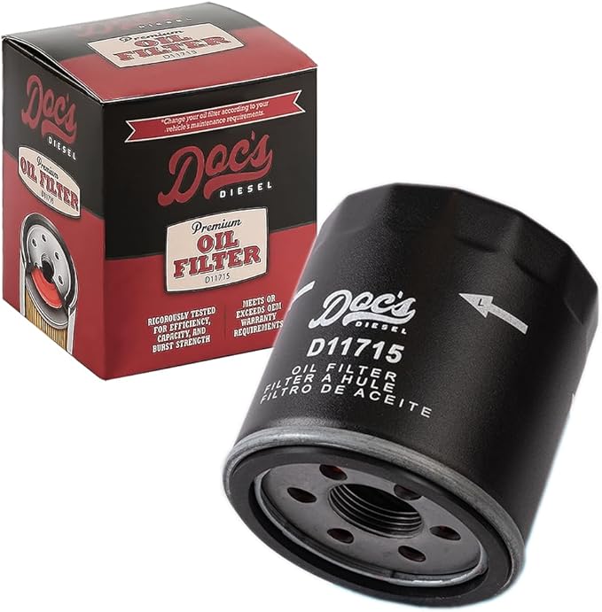 Doc's Diesel Oil Filter D11715 | Compatible with Chevrolet/GMC 3.0L Duramax 2020+ | Replaces PF66