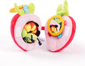 Jollybaby Newborn Plush Stuffed Fruit Rattle Toy for Stroller Car Seat Crib, Montessori Sensory Plush Strawberry Toy with Rattle and Mirro Toy for Baby 0-6-12 Month, Infant Baby Boy Girl Shower Gift