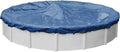 Robelle 30 ft Industrial Blue Winter Pool Cover for Above Ground Pools, 4 ft Overlap (34 ft Cover Size), Solid 14 x 12 Scrim, 4.5 oz/yd2, 20-Year Warranty, Style: 2030-4