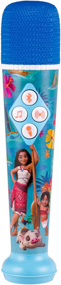 eKids Moana 2 Karaoke Microphone for Kids, Bluetooth Microphone Includes Built-in Music and Light Show, Designed for Fans of Moana Toys