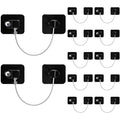 12 Pack Refrigerator Lock with 12 Keys Fridge Locks Combination Adhesive Child Safety Cabinet Freezer Door Lock Adult File Drawer Kitchen Appliance Furniture Closet(Black)