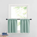 RYB HOME RV Curtains Blackout - Thermal Insulating Privacy Door Windows Camper Curtains for Kids Nursery RV Bunk Bedroom Windows Bathroom, Width 29 x Length 24, Aqua, 2 Pcs