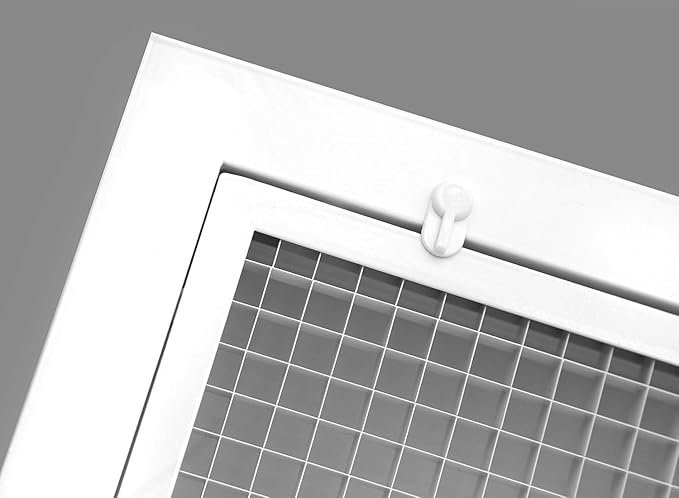 HVAC Premium 14'' x 36'' Cube Core Eggcrate Return Air Filter Grille for 1'' Filter - Aluminum - White [Outer Dimensions: 16.5'' x 38.5]