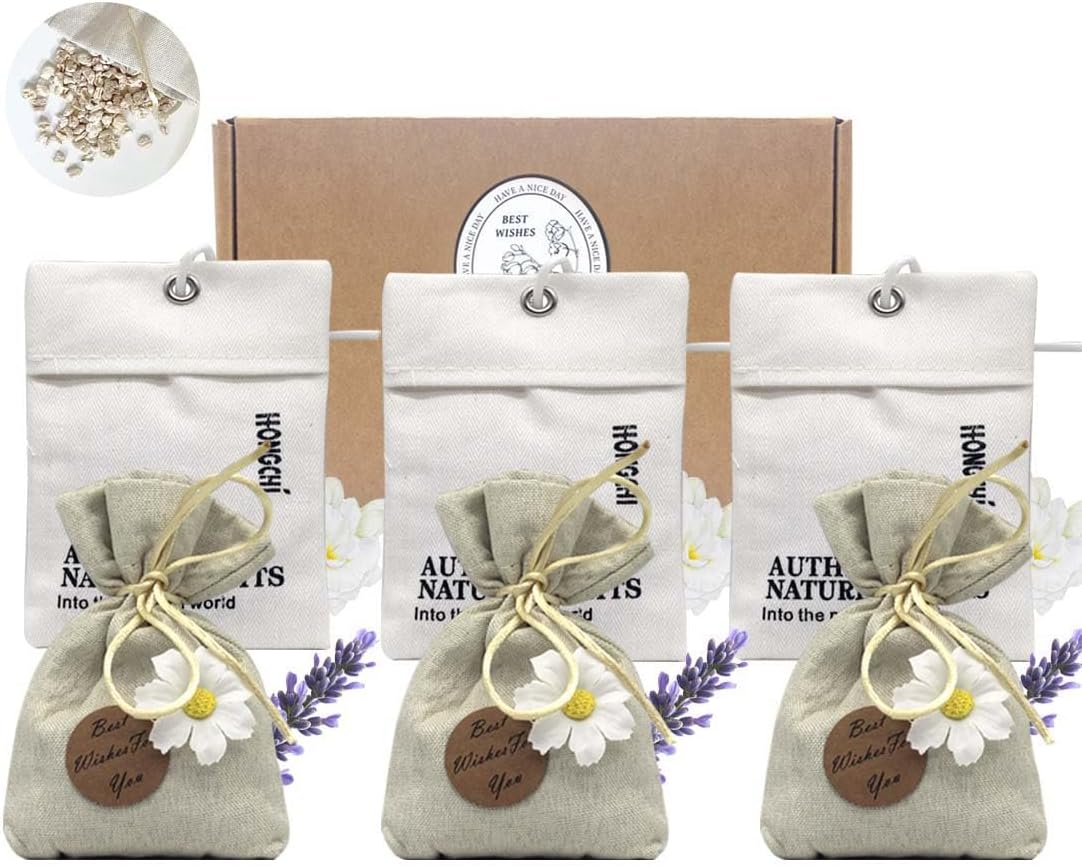 6-Pack Fresh Scented Sachet Packet, Air Freshener Bags for Drawers, Closets, Cars, Long Lasting Home Fragrance, English Pear Freesia and Lavender
