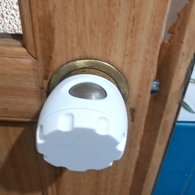 Kisangel 4Pack Baby Safety Door Knob Covers - Child Proof Door Handle Protector Child Safety Locks for Prevents Opening Doors