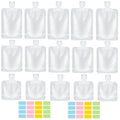 17 Pack Travel Pouches for Toiletries,TSA Approved,Travel Size Portable Containers,Stand Up Pouch,Refillable Travel Accessories for Shampoo Conditioner Lotion Soap Liquids (B-17pcs)