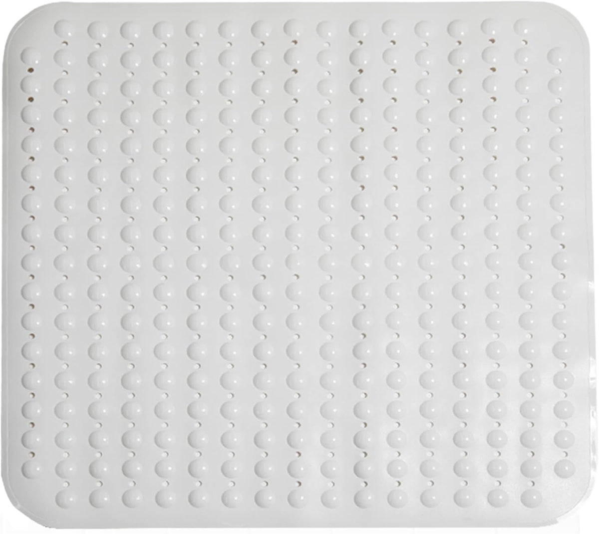 ENKOSI Extra Large Square Non Slip Shower Mat - 31 x 31-inch XL Bathroom Shower Mat - Square Shower Matts for Shower Stall Floors | Secure Suction Cups and Drain Holes (31x31 White)