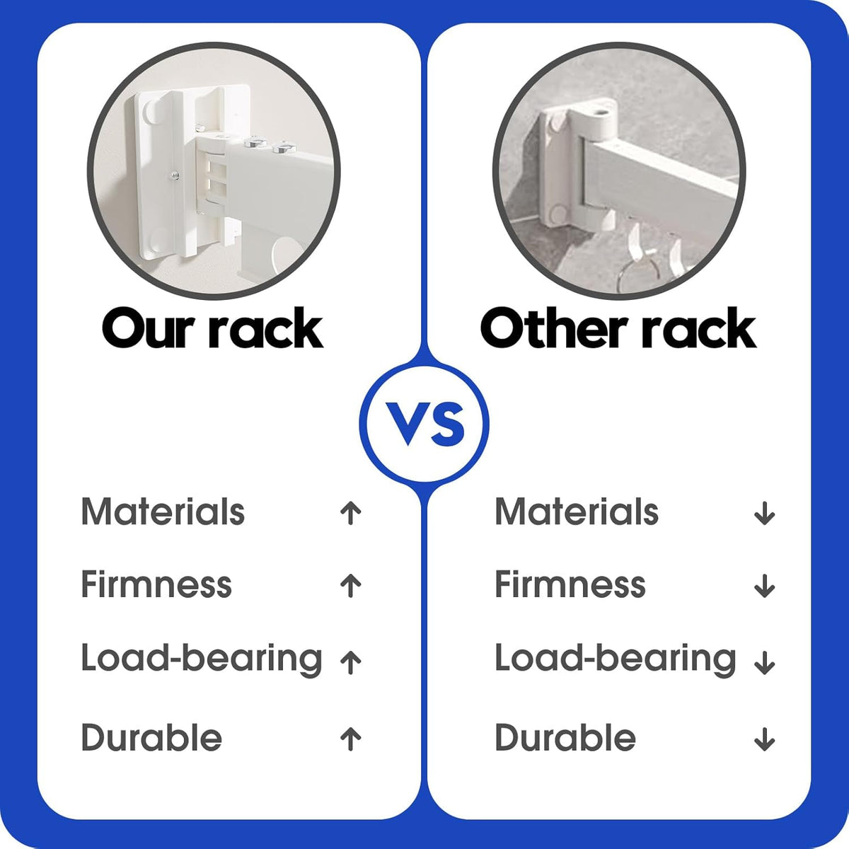 Clothes Drying Rack Foldable Wall Mounted Drying Rack 3 Fold White-Laundry Drying Rack Durable Clothing Racks for Hanging Clothes