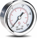 SENCTRL 0-200 psi Pressure Gauge, 2" Dial Size, 1/8 NPT Back Mount, Waterproof, Stainless Steel Case, for Pneumatic Regulator Air Compressor Portable Tank Water Tire Test