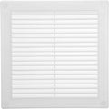 Vent Systems 6" x 6" Inch (Opening Dimensions) White Plastic Soffit Vent Cover - Durable Flat Square Air Vent Grille with Mesh Screen - Weather Ventilation Grill Wall & Ceiling Indoor & Outdoor