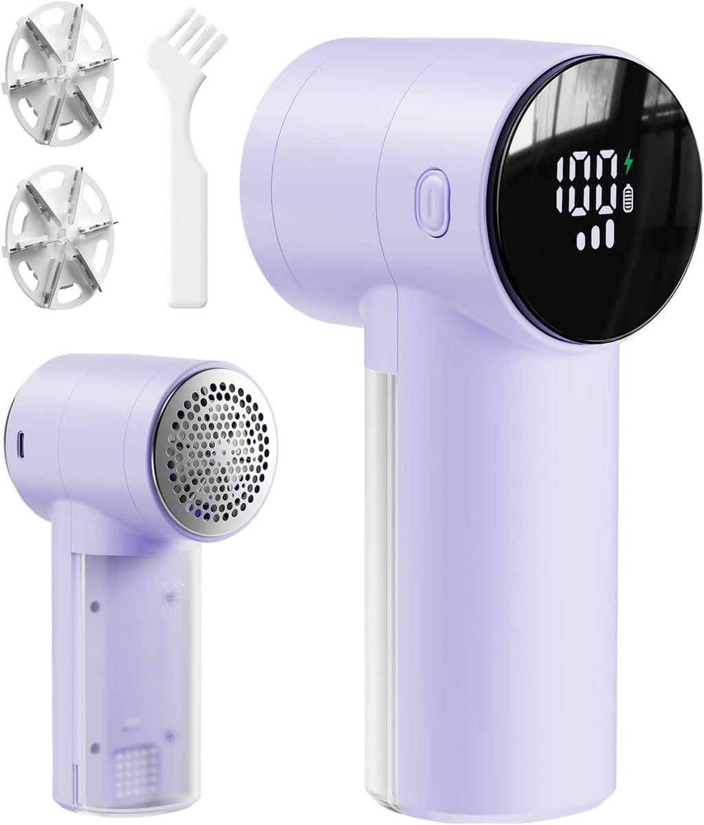 Electric Lint Remover and Fabric Shaver, Rechargeable Clothes Shaver for Sweater Furniture Couch, 3-Speed Pill Remover Defuzzer to Remove Fuzz Pilling from Blanket Jacket