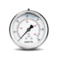 SENCTRL 0-60 Psi Glycerin Liquid Filled Low Pressure Gauge, 2.5" Dial Size, 1/4" NPT Back Mount, Stainless Steel Case, for Pool Sand Filter Pump Tire Water Oil Air Pressure Test