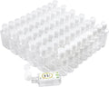 2oz Empty Hand Sanitizer Travel Size Bottles, Refillable Clear Plastic Containers with Flip Cap for Shampoo, Lotion, Cream, Baby Shower, Tolitery (100 Pack)