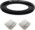 55mm Lens to 37mm Camera Lens Adapter 55mm to 37mm Step Down Ring Adapter Ring for All Brands of UV ND CPL, with Premium Lens Wiping Cloth 2 Pack (55mm-37mm)