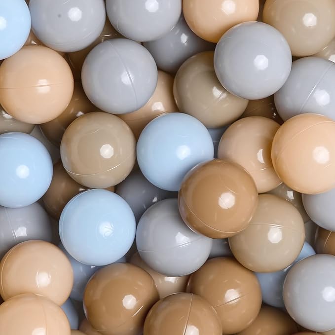GOGOSO Ball Pits Balls for Toddlers Pack of 50 100 200 Plastics Shape Ball Non-Phthalate Non-BPA Non-Toxic 2.2-Inch Crush Proof Play Balls