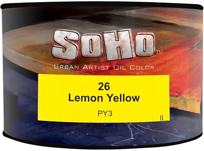 Soho Urban Artist Oil Paint - Lemon Yellow, 430 ml Can - Best Valued Oil Colors for Painting, Excellent Pigment Load