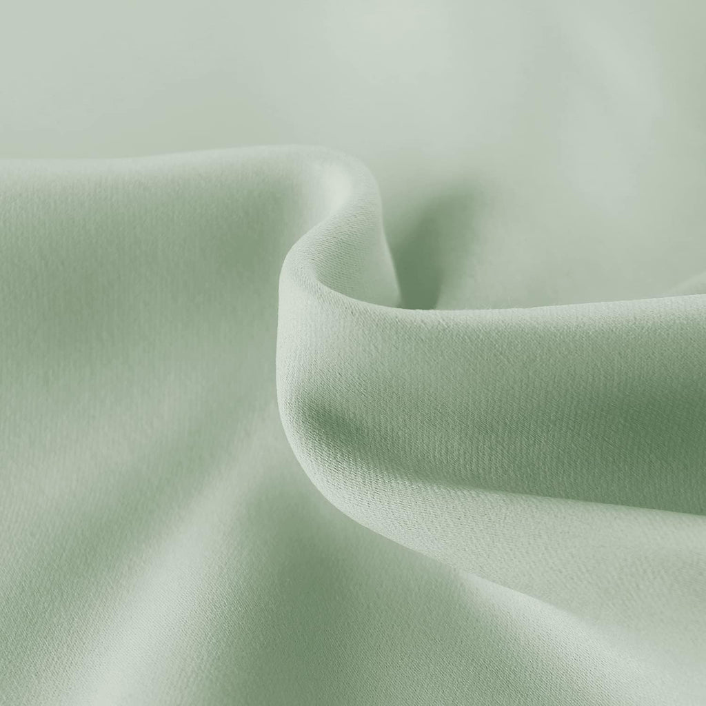DWCN French Door Curtains – Rod Pocket Thermal Blackout Curtain for Doors with Glass Window, Kitchen and Patio Doors for Privacy, 25 X 40 Inches Long, 1 Curtain Panel with Tieback,Bean Green