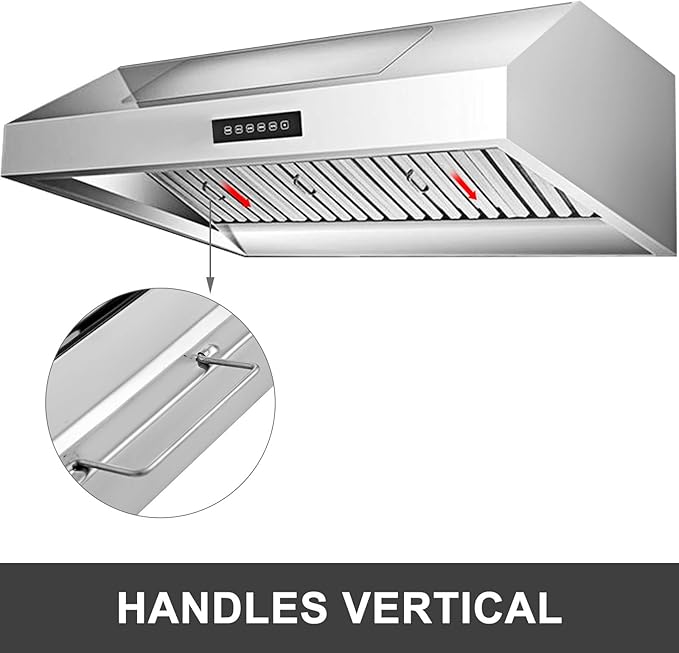 VBENLEM Pack of 6 Hood Filters 19.5W x 24.5H Inch, 430 Stainless Steel 4 Grooves Commercial Hood Filters, Range Hood Filter for Grease Rated Commercial Kitchen Exhaust Hoods