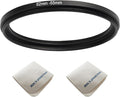 62mm Lens to 55mm Camera Lens Adapter 62mm to 55mm Step Down Ring Adapter Ring for All Brands of UV ND CPL, with Premium Lens Wiping Cloth 2 Pack (62mm-55mm)
