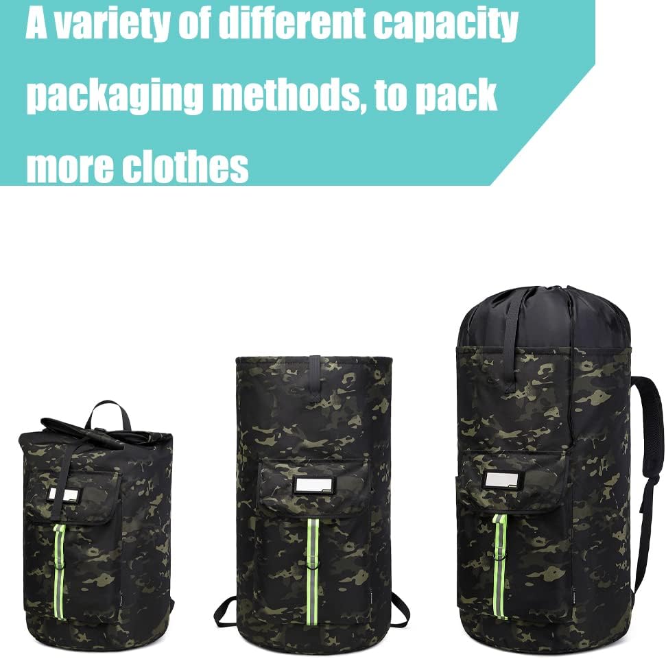laundry bag backpack,extra-large heavy duty laundry bags,laundry backpack for college students,drawstring closure (Black CP)