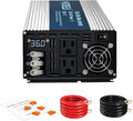 WZRELB 3500W Pure Sine Wave Inverter 36V DC to 110V 120V AC Power Converter with LED Display, Hardwire Terminal,Off-Grid Portable Power Inverter with Dual AC Outlets for Home, RV, Truck, Camping