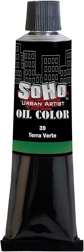 Soho Urban Artist Oil Paint - Terre Verte, 170 ml Tube - Best Valued Oil Colors for Painting, Excellent Pigment Load