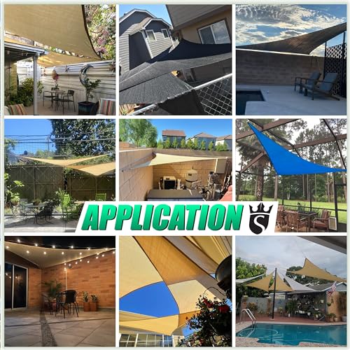 Royal Shade 5' x 9' x 10.3' Brown Right Triangle Sun Shade Sail Order to Make RSTAPRT10, UPF50+ 95% UV Blockage, 200GSM Commercial Standard Heavy Duty, 3 Years Warranty (We Make Custom Size) - color: Brown, size: 5' X 9' X 10.3' Custom Size
