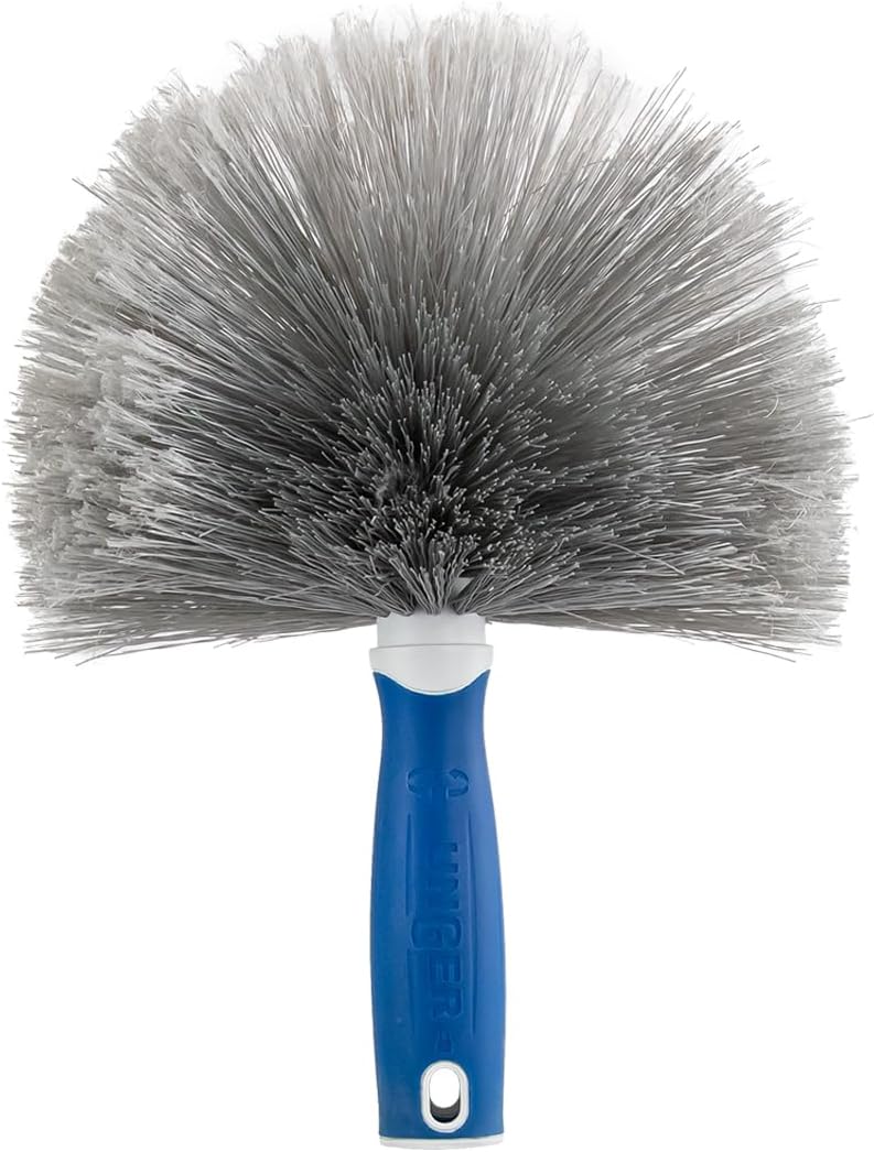 Unger Cobweb & Corner Duster – Dusters for Cleaning, Compatible with Telescopic Poles, Dusting Tools, Great for Ceilings, Moldings, HVAC & Floor Vents, and Corners