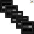 Vent Systems 3" x 3" Inch (Opening Dimensions) - Pack of 5 - Plastic Black Soffit Vent Cover - Flat Square Air Vent Grille - Air Vent Deflector - HVAC 4" x 4" Inch (Overall Dimensions)