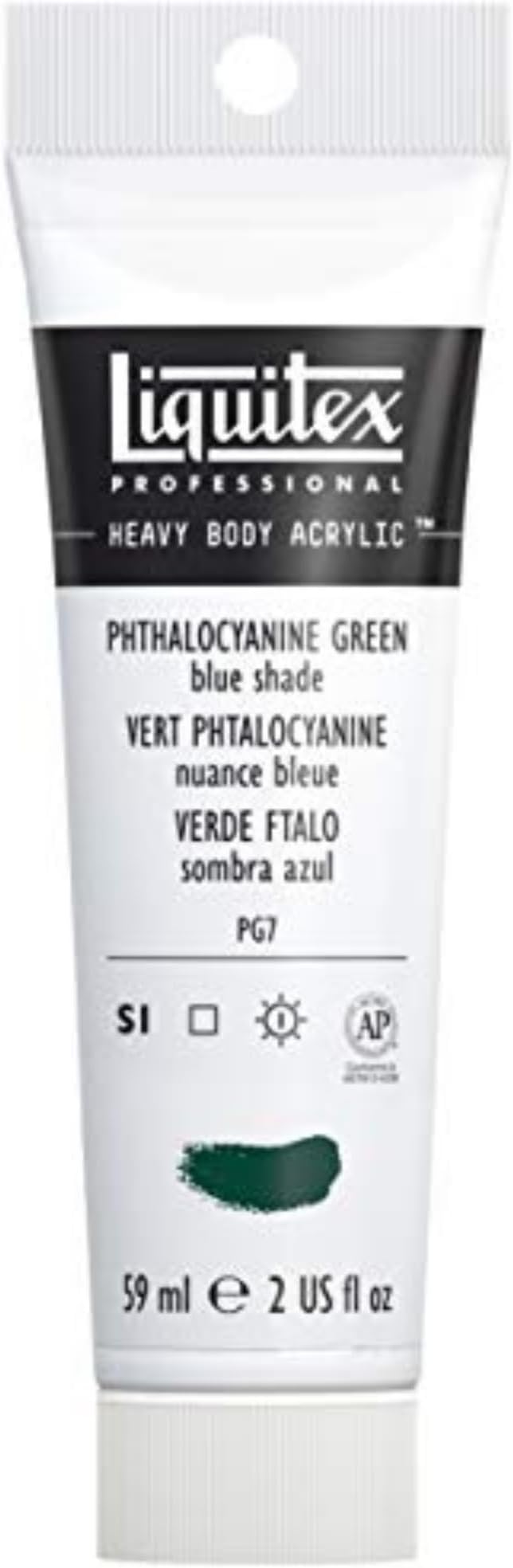 Liquitex Professional Heavy Body Acrylic Paint, 2-oz (59ml) Tube, Phthalocyanine Green (Blue Shade)