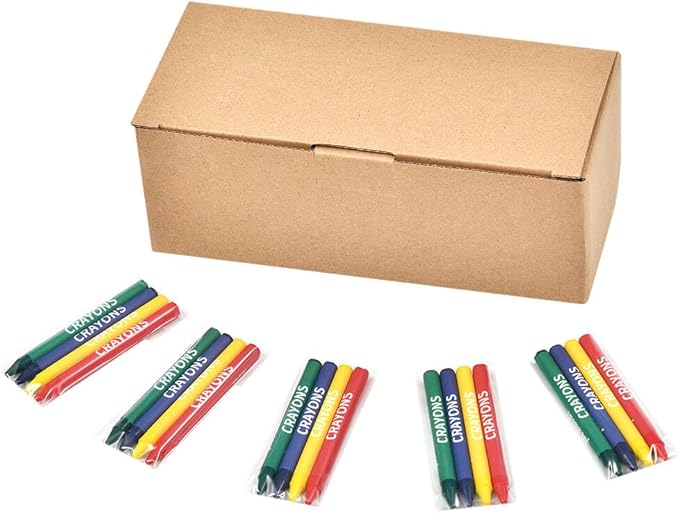 Madisi Crayons Bulk Pack, Regular Size, 4 Colors, 60 Packs, 240 Count