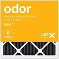 AIRx ODOR 16x16x1 MERV 7 Carbon Pleated Air Filter - Made in the USA - Box of 6