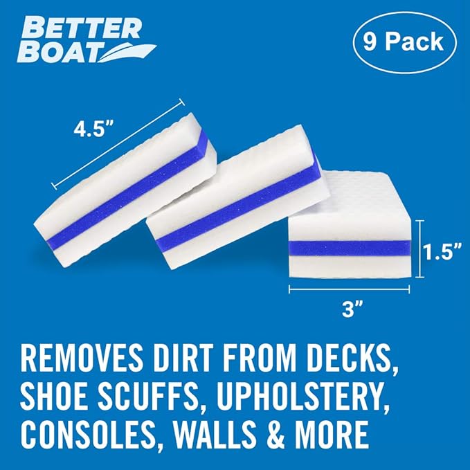 Premium Boat Scuff Erasers, Boating Accessories for Cleaning, Gift for Pontoon, Fishing, Jon Boats, Decks, Vinyl and Hull Cleaner, Gadgets for Men and Women