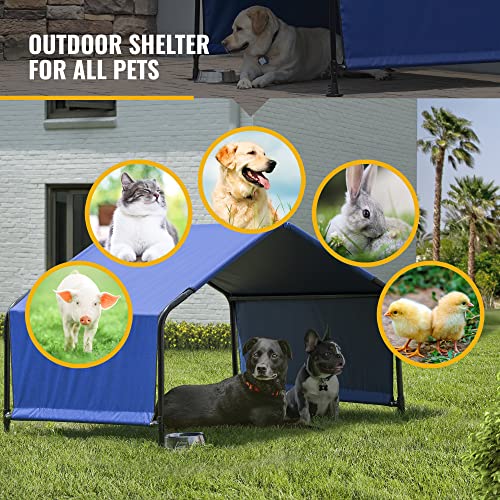 ShelterLogic 2.5' Outdoor Pet Shade, Versatile Pet Canopy Tent for Small-Breed Dogs, Cats, Small Animals and Livestock, Blue - size: Small