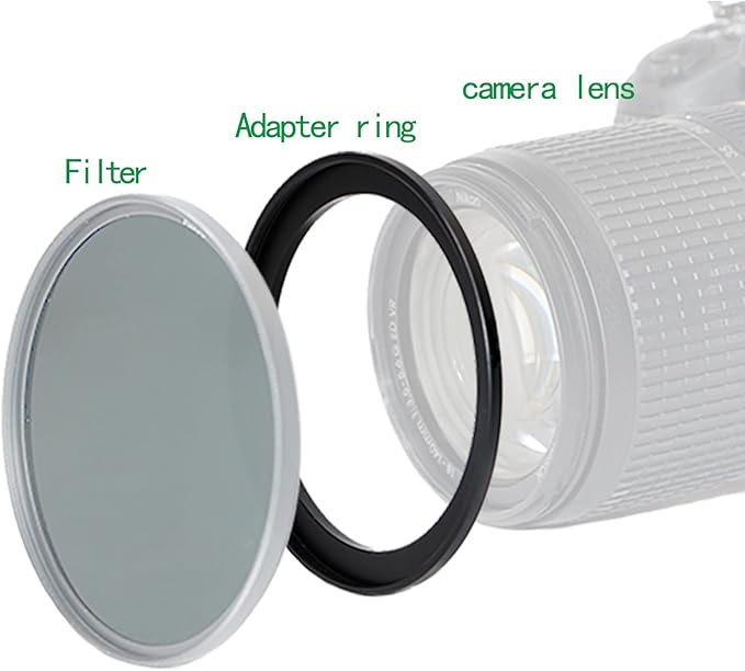 40.5mm to 46mm Step-Up Ring Filter Adapter for All Brands UV ND CPL Metal Ring Step-Up Rings Adapter Filter (40.5mm-46mm)